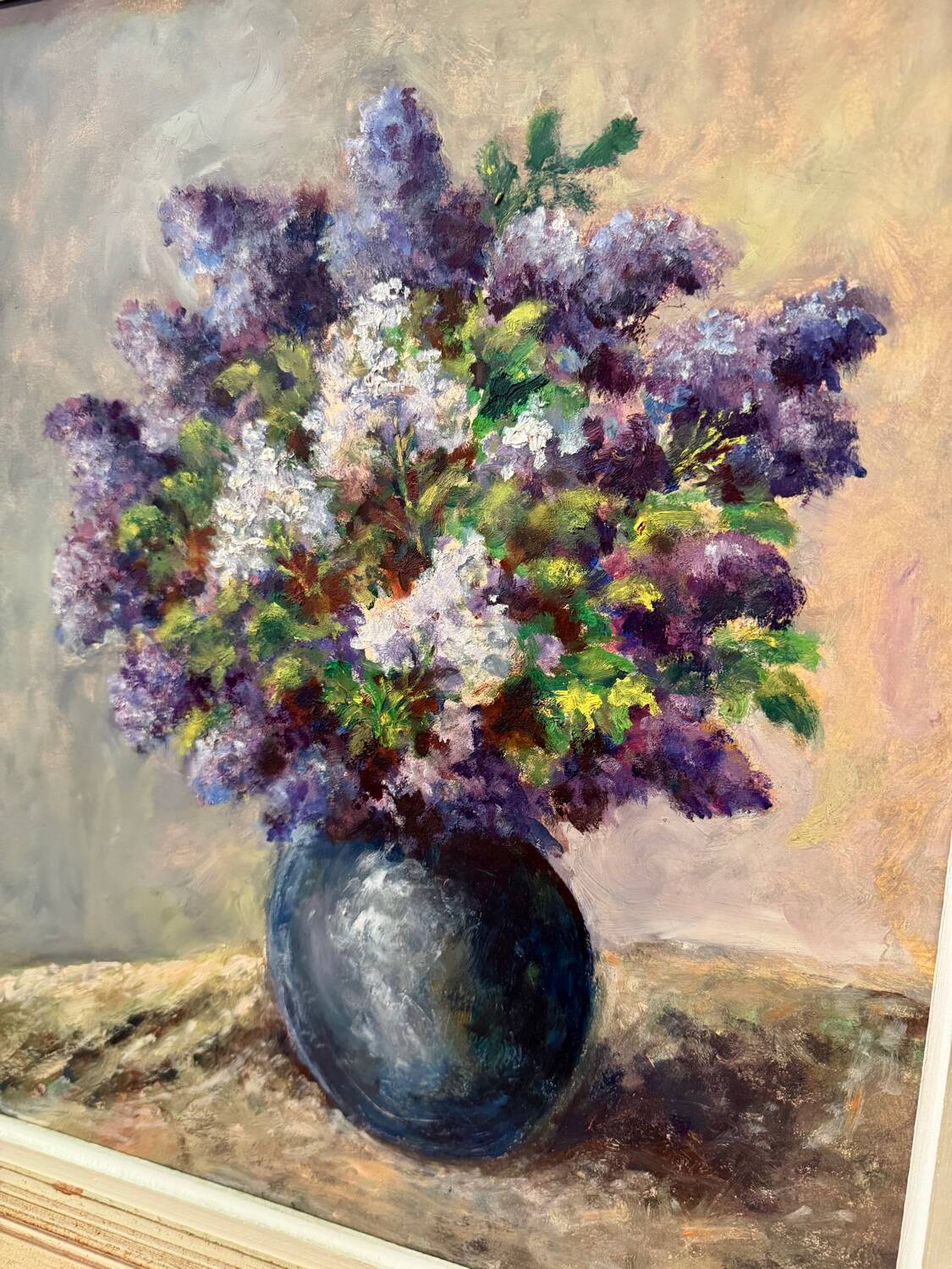 Painting Still Life with Lilacs 20th Century
