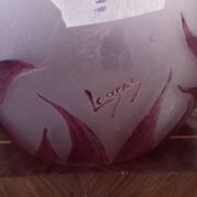 vase en pâte de verre série rubis signée LEGRAS