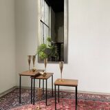 Modernist teak nesting tables from the 50s