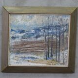 Erik Ström, Swedish painting, 1970s, Oil on panel, Framed