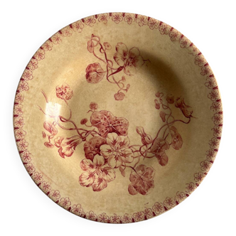 Hollow plate ironstone Gien capusine 1862