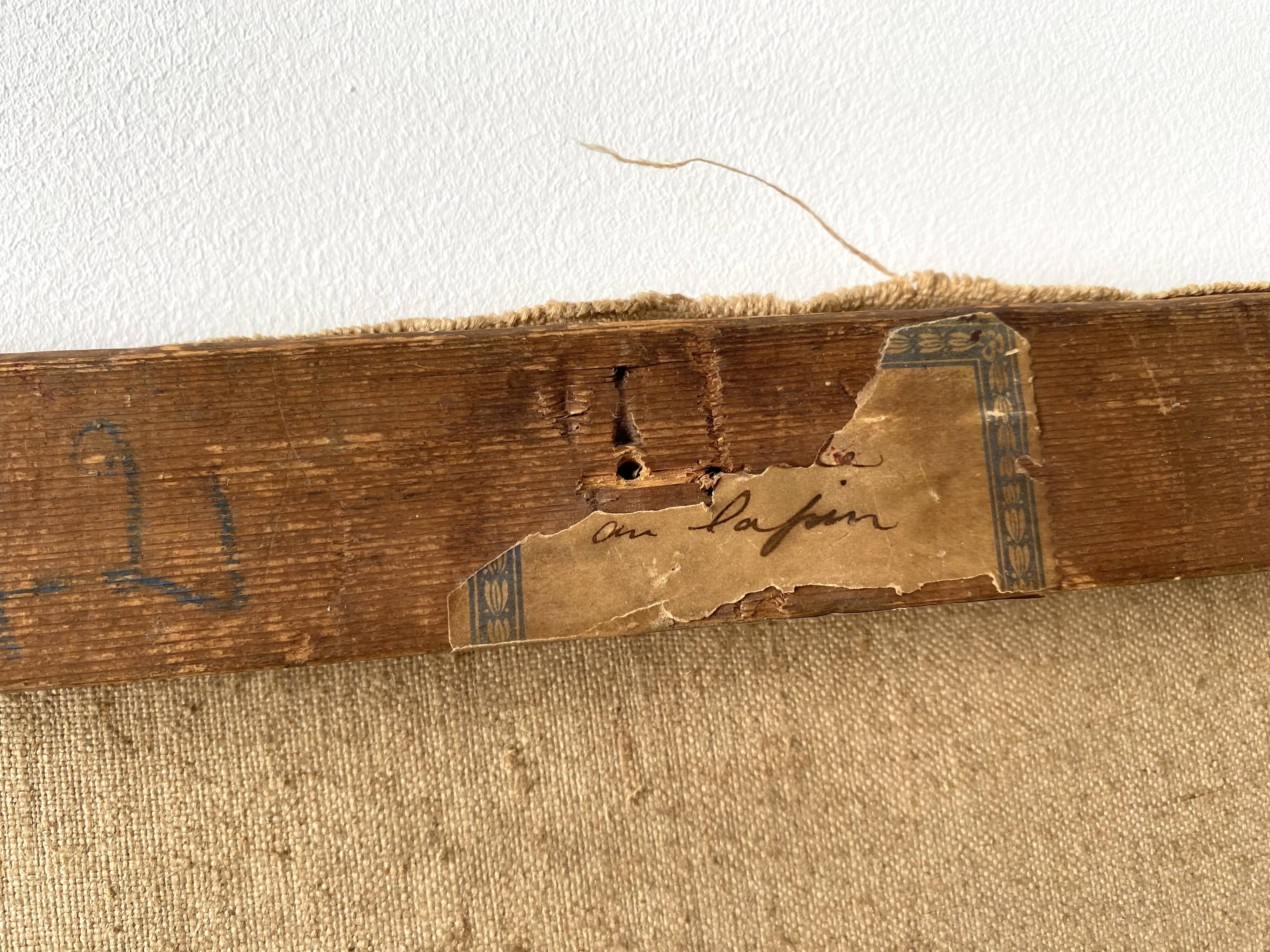 Old portrait signed Fernand Blondin dated 1932, vintage oil on canvas of a woman