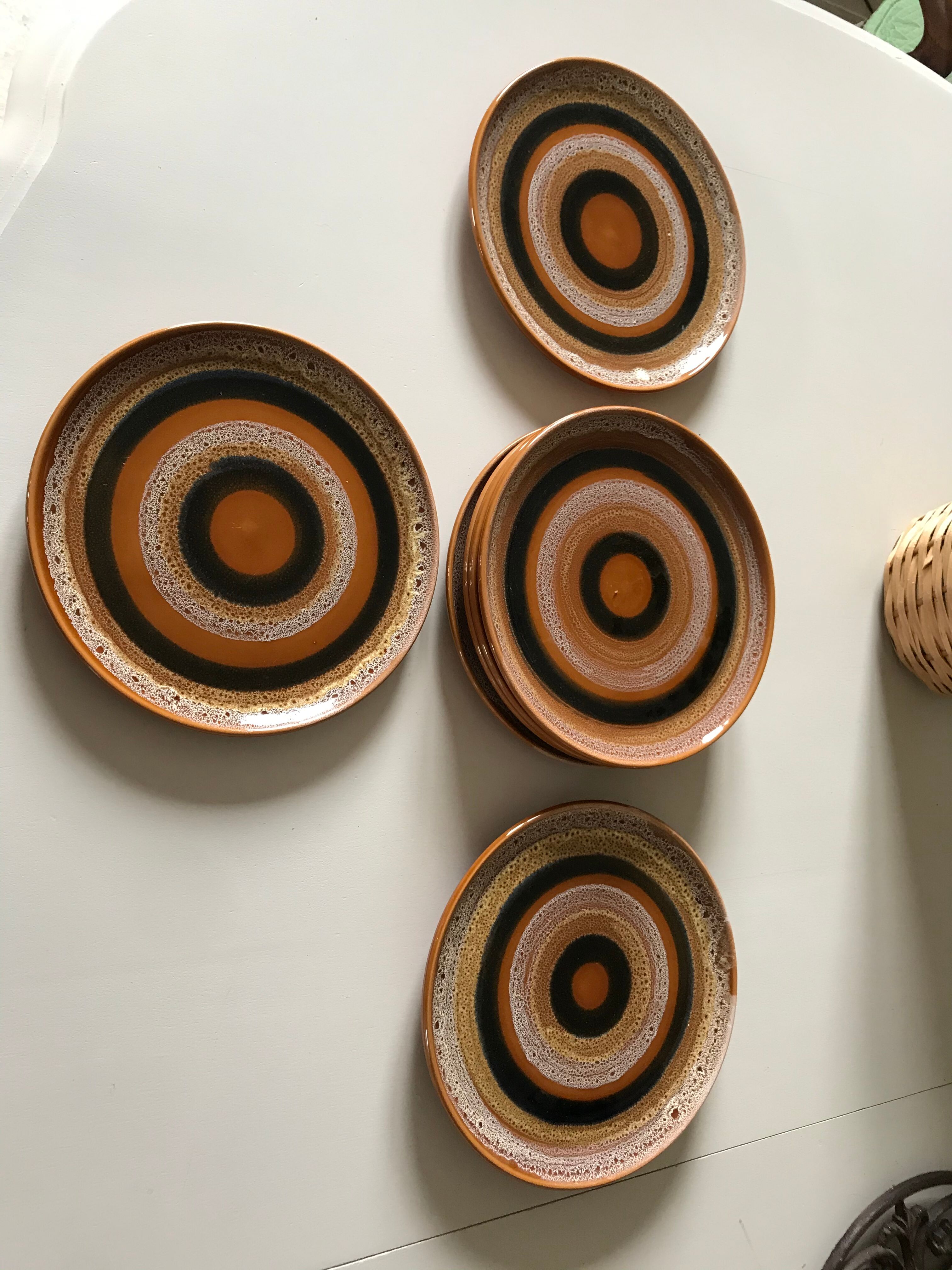 Sarreguemine dessert plates, hawai