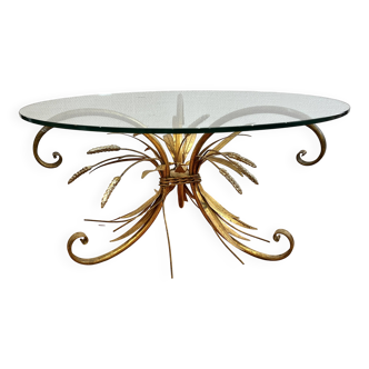 Table basse gerbes de blé Coco Chanel années 60