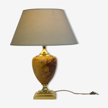 Lamp made of brass and peccari leather