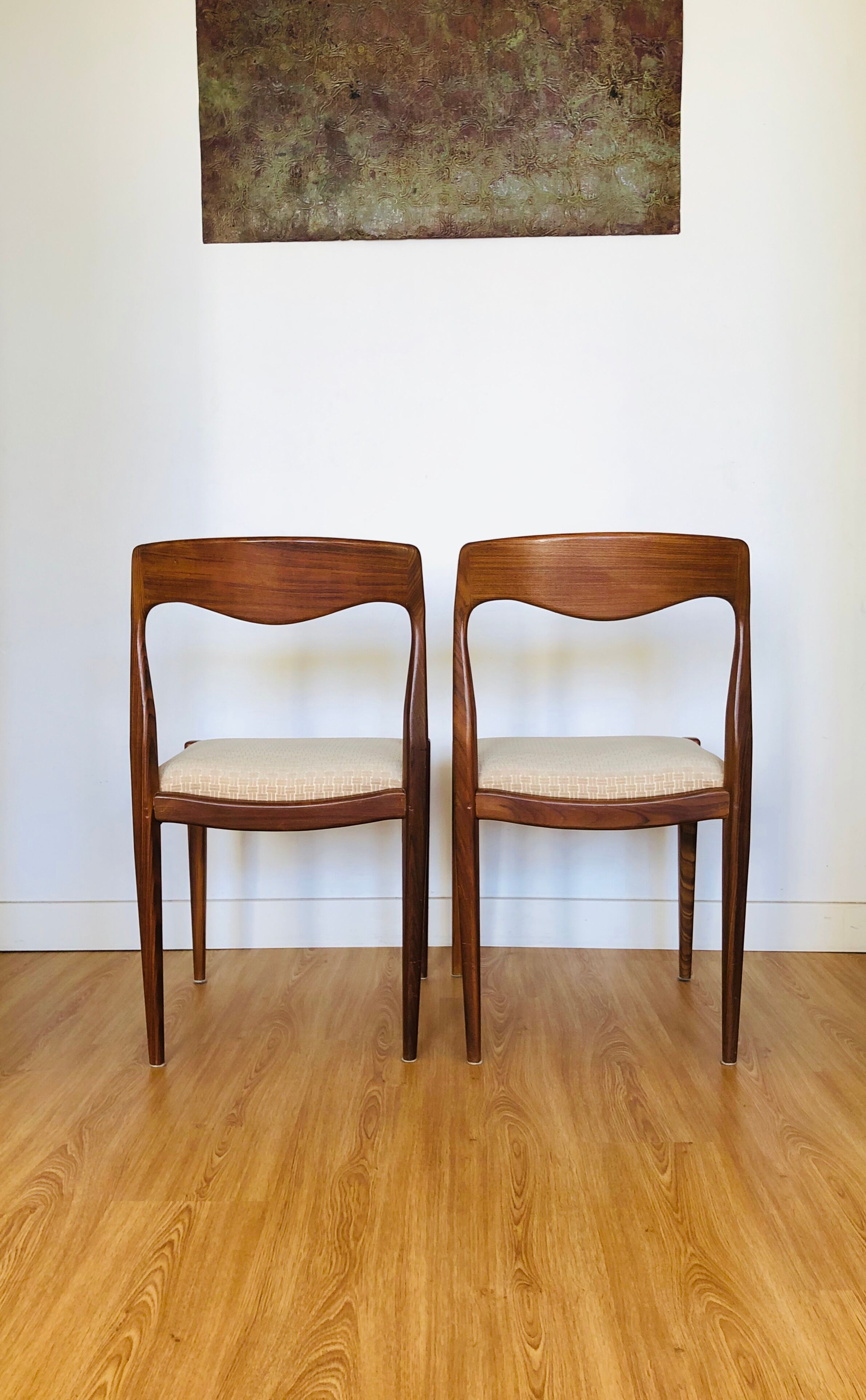 Pair of teak chairs