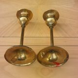 Pair of brass candlesticks