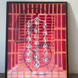 Abstract "Éclat" oil on canvas signed Baltran