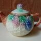 Antique teapot in slip