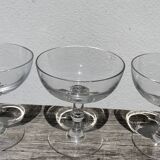 8 antique blown glass cocktail glasses