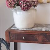 Art Deco Wooden and Marble Console Table