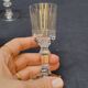 6 old cut glass liqueur glasses mirabeau model
