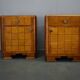 1940s pair of Art Deco bedside tables, Czechoslovakia