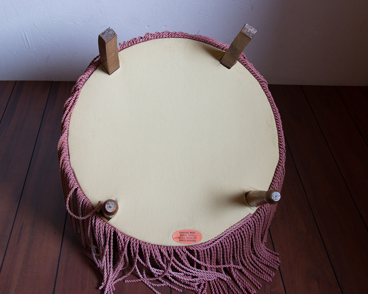 Fauteuil crapaud velours rose