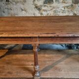 French 19th-century oak draper's table – Antique kitchen island console