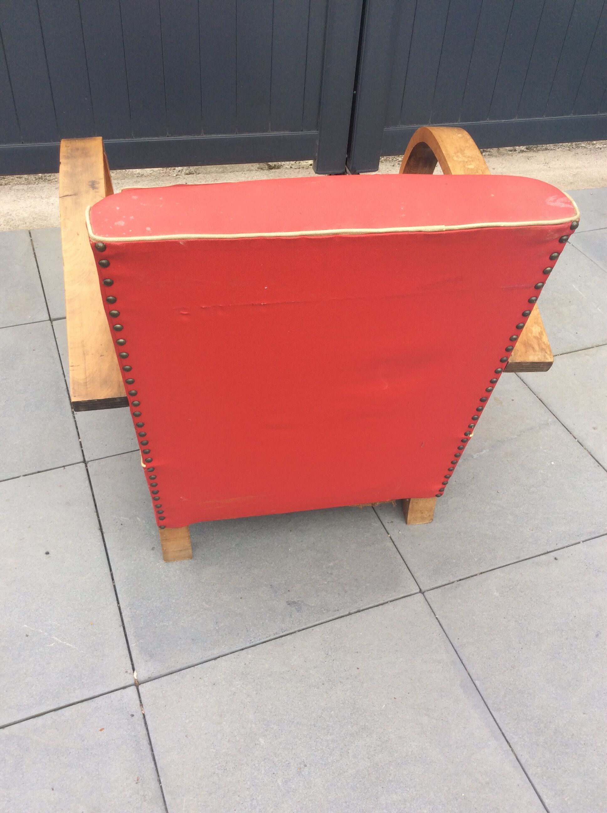 Chair art deco 1930 red skai said studio