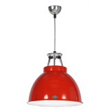 Original btc titan 1 pendant lamp, red with white interior