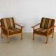 Vintage oak easy chairs |50s | danish