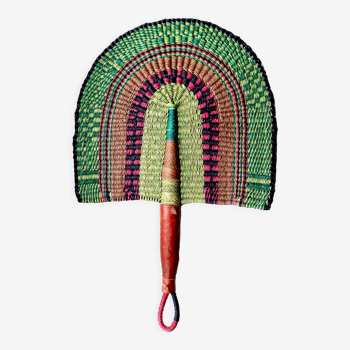 Multicolored African Bolga fan