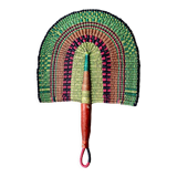 Multicolored African Bolga fan