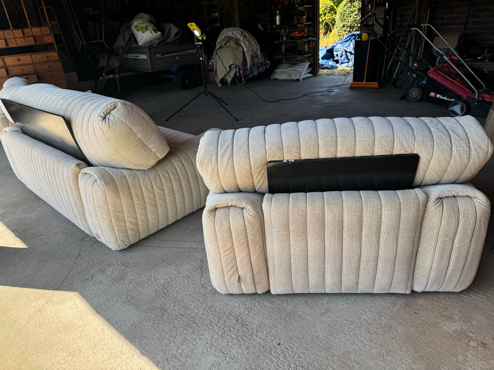 Rare salon vintage Ligne Roset – Made in France – Canapé & 2 fauteuils