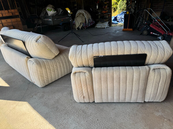 Rare salon vintage Ligne Roset – Made in France – Canapé & 2 fauteuils