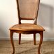 Pair of Louis XV style beech tanned chairs with shell pattern