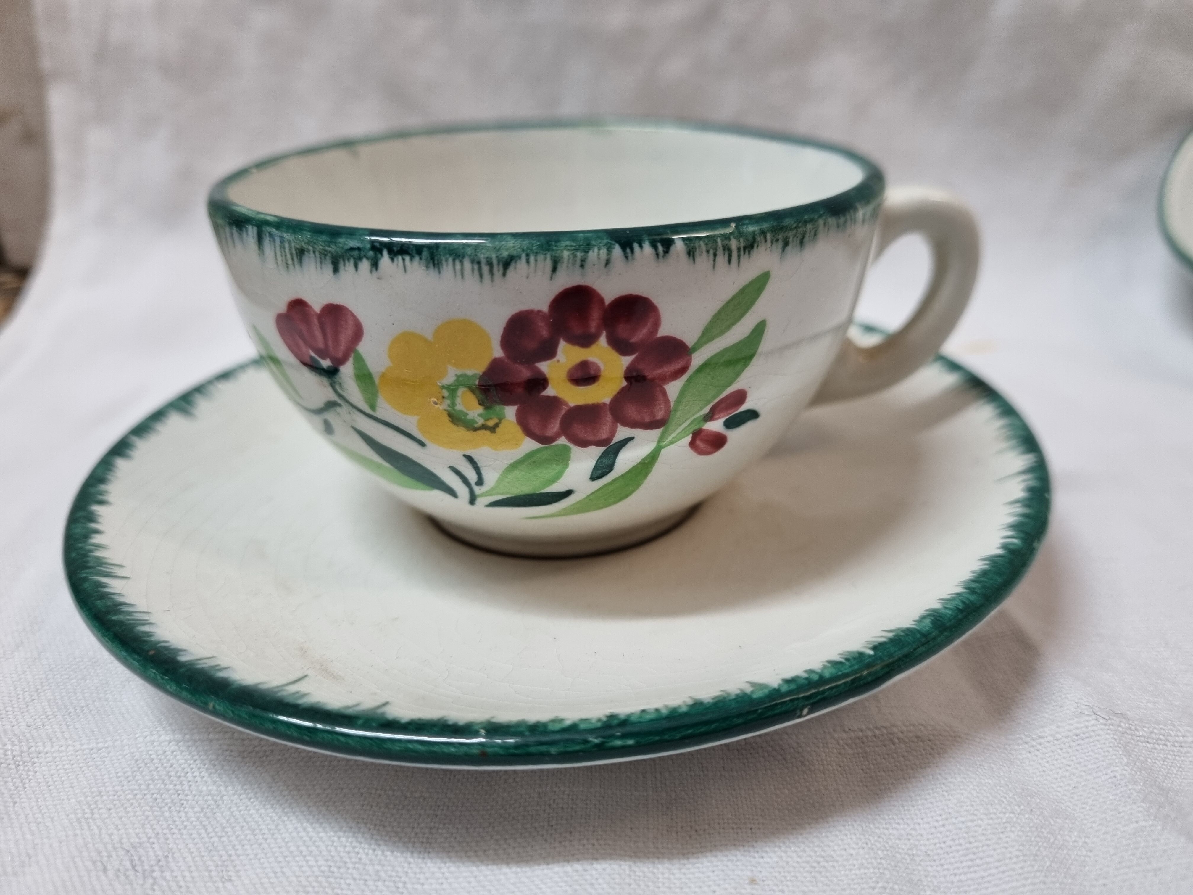 8 coffee cups Lunéville from 1940/50