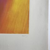 Jacques monory, fuite n° 7, 1980. original screenprint signed in pencil