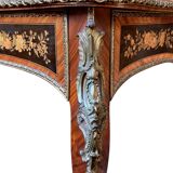 19th century marquetry console, games table