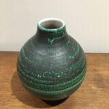 Green ceramic vase from the 1950s