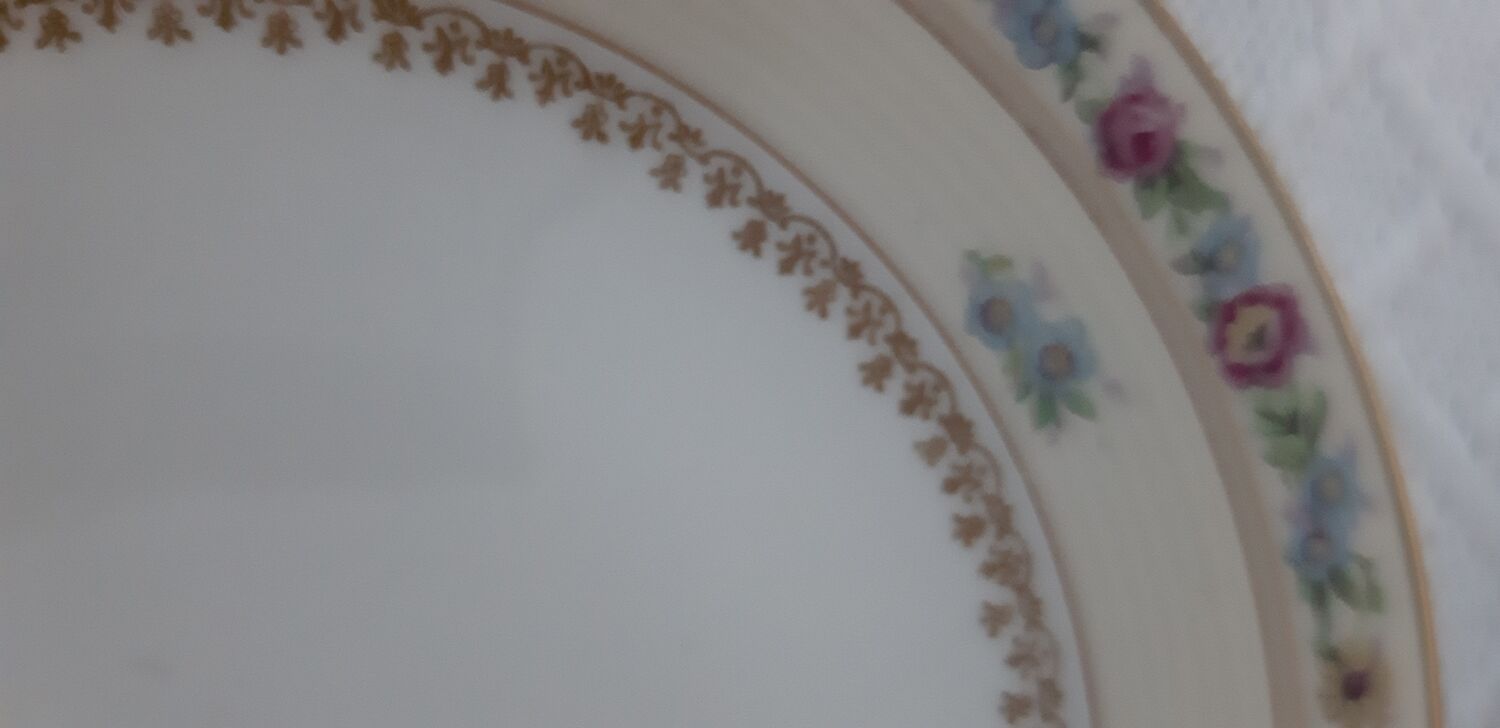 6 Limoges porcelain dessert plates by Charles Ahrenfeldt