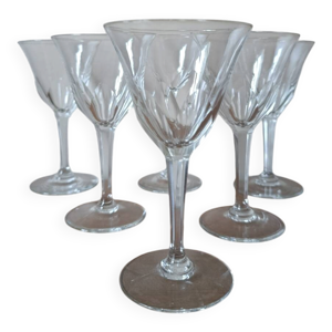 6 verres à pied eau/vin