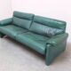 Green leather 3-seater 'DS-70' sofa by De Sede, 1980s