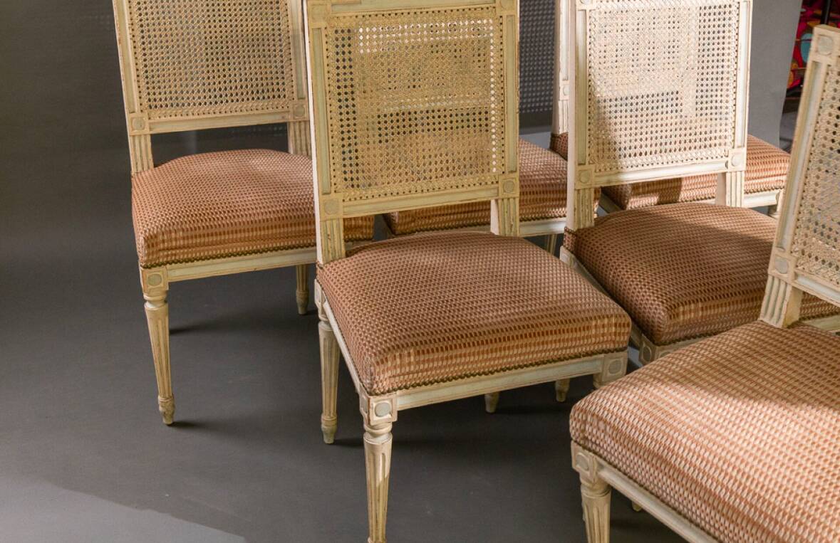 Set of 6 Louis XVI style chairs