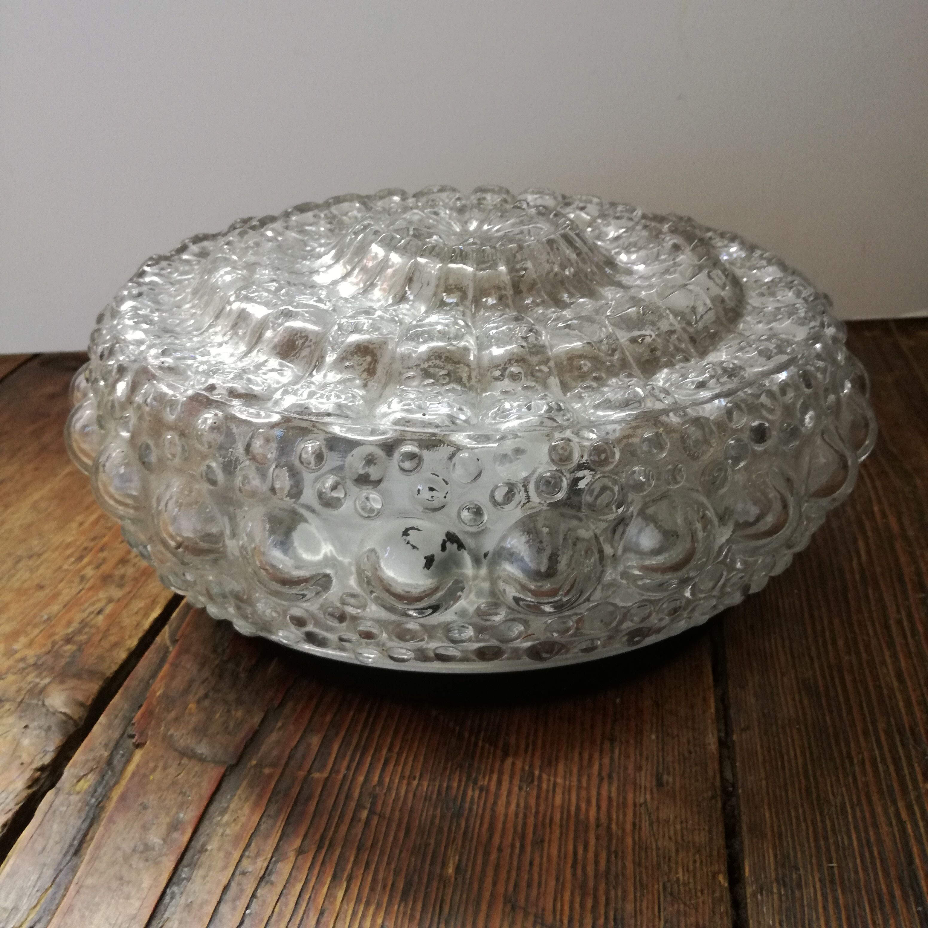Round glass ceiling lights - $25