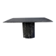 Vintage black marble dining table, 1970s