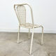 Set of four vintage industrial metal bistro chairs by Rene malaval