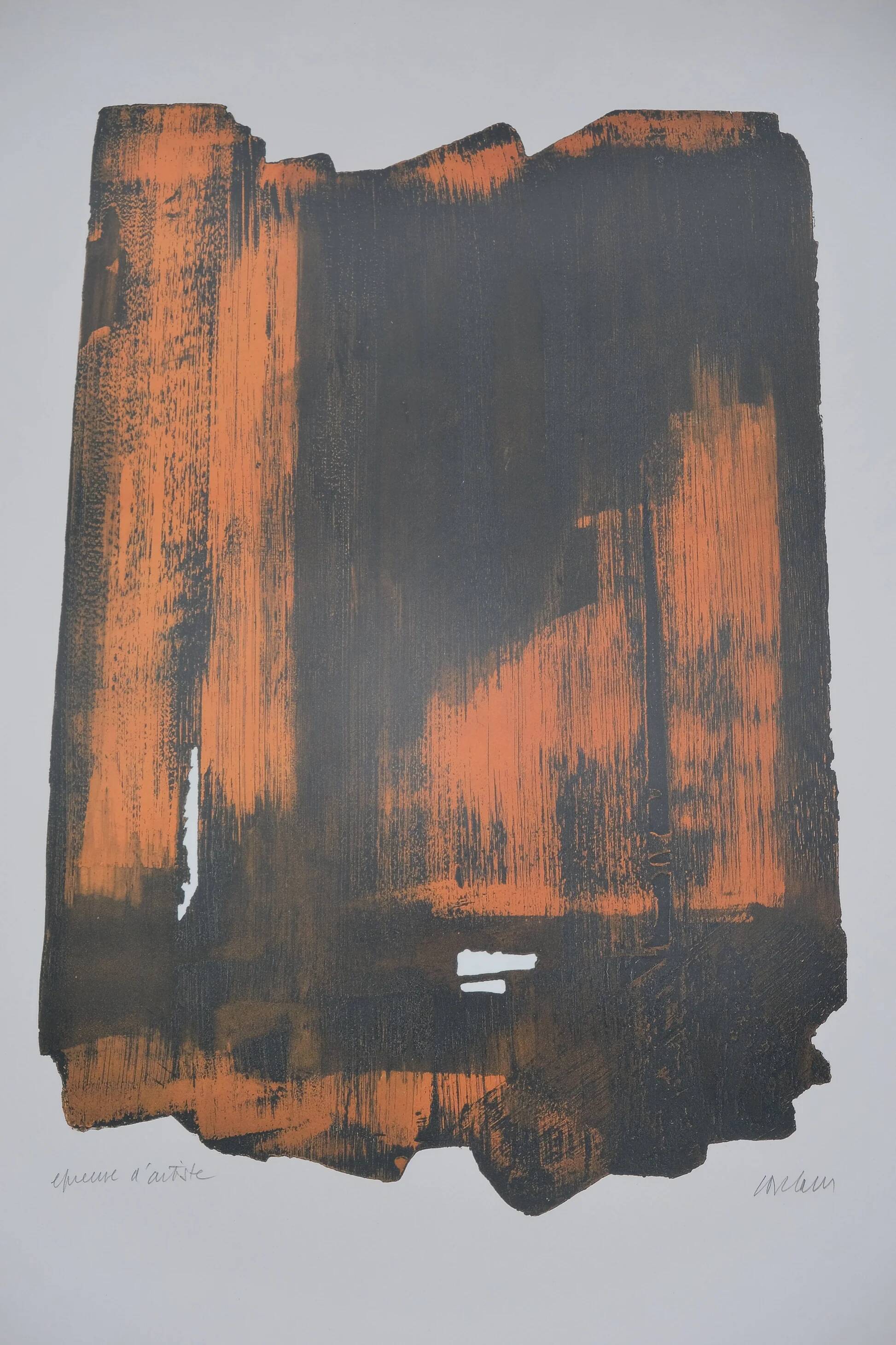Pierre Soulages: Etching XVI - Original signed poster