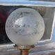 Brass candlestick and DHR system glass boat dinner lamp