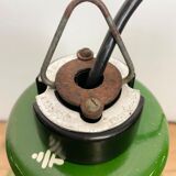 Industrial Soviet Green Enamel Pendant Lamp, 1960s