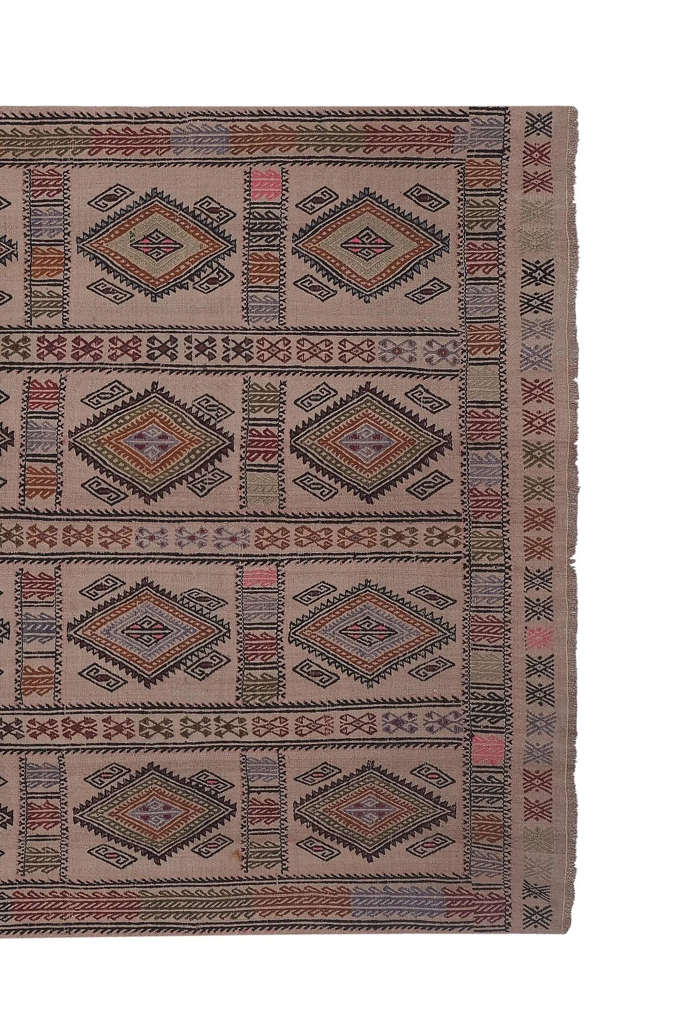 Kilim turc vintage tissé main 161x226 cm