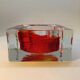 Cendrier carré en verre de Murano fait à la main, années 1960
