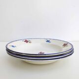 Set of 3 hollow plates in earthenware model Mary-Lou Digoin Sarreguemines