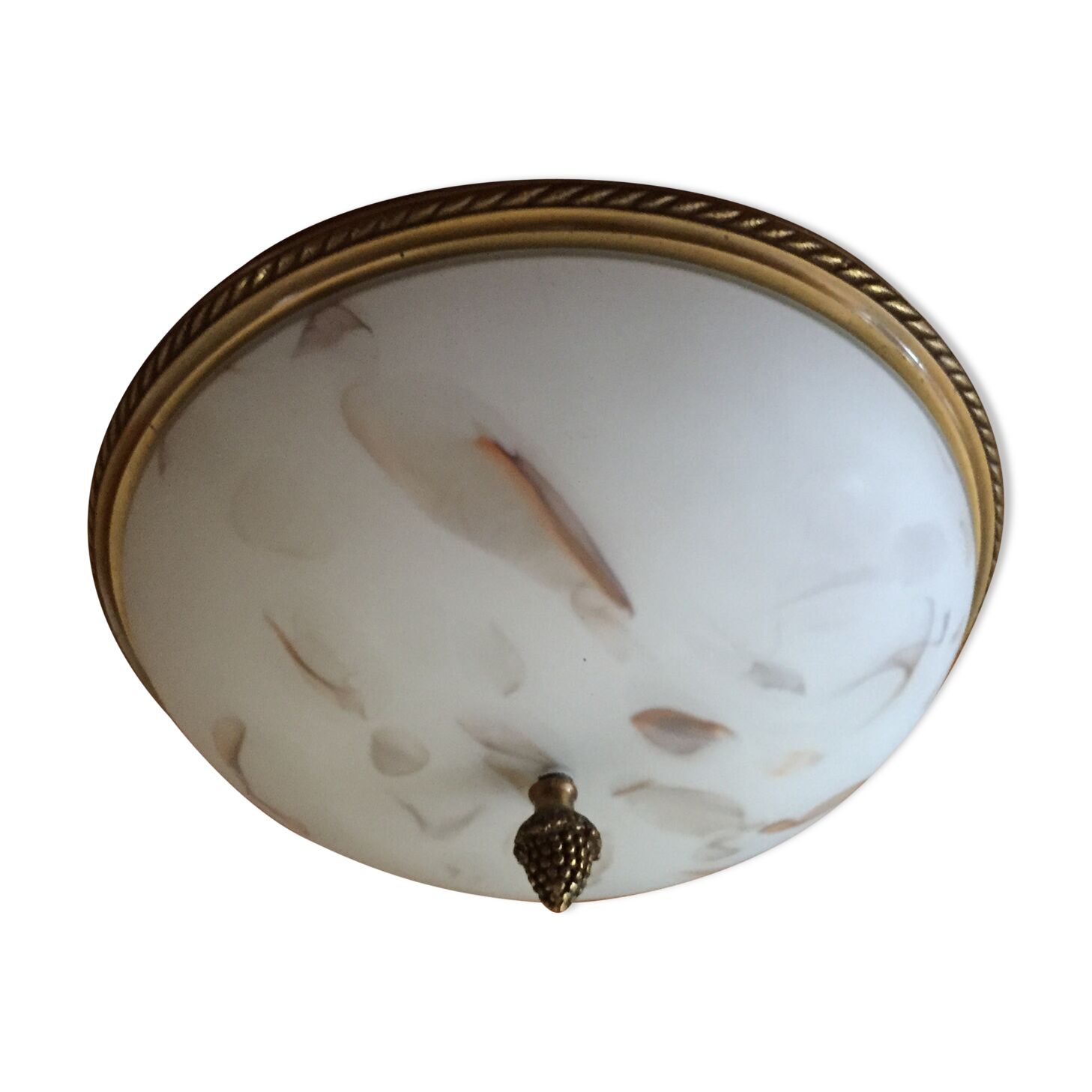 Opaque glass ceiling light