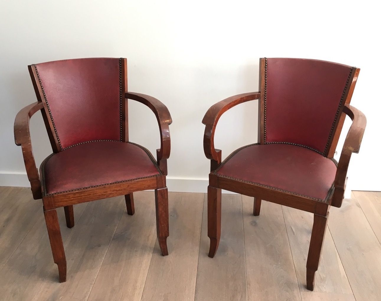 Rare set of 8 Art Deco armchairs.