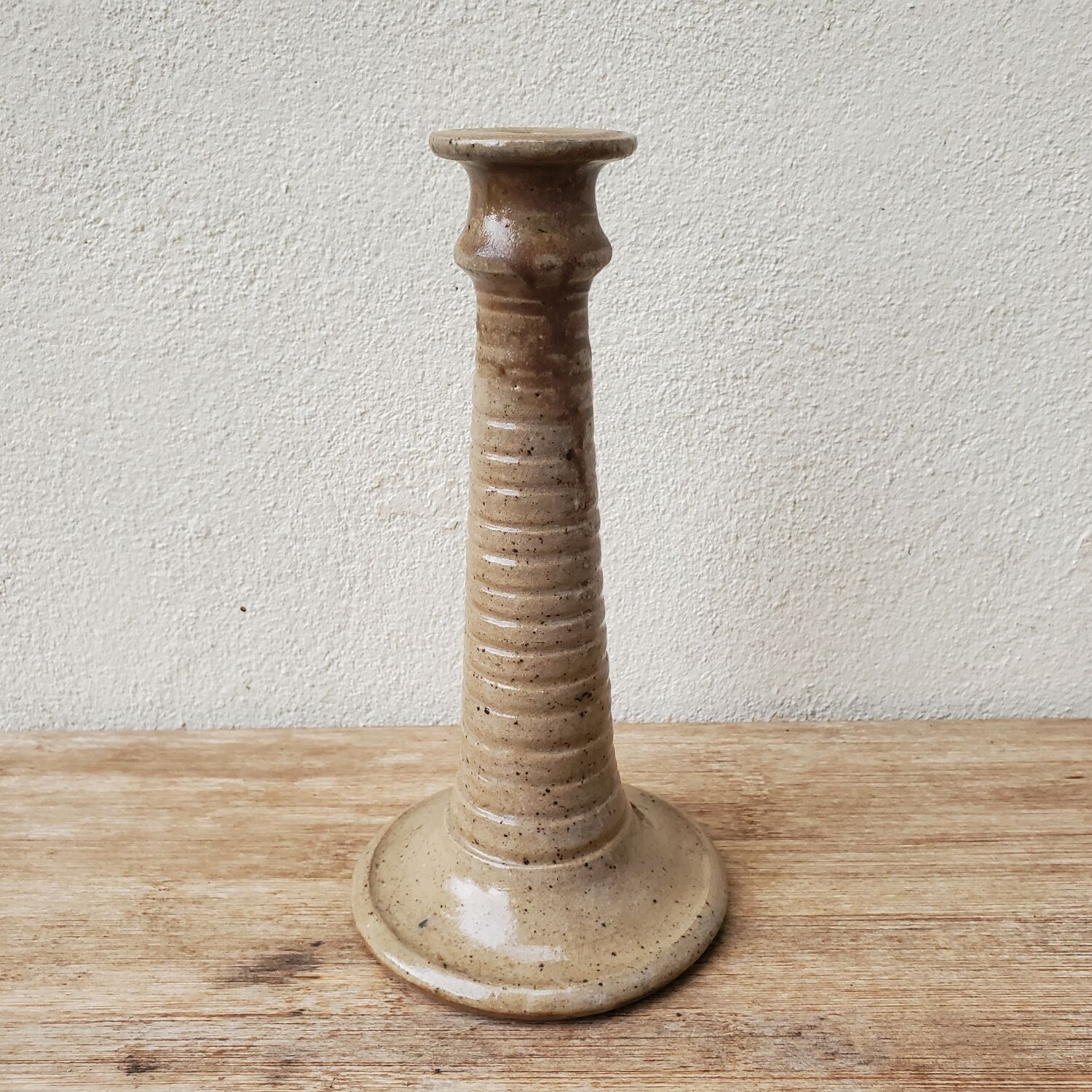 Large La Borne candle holder in sandstone signed