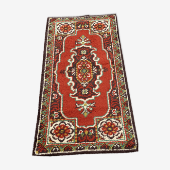 Tapis persan/turc vintage fait à la main 80x160