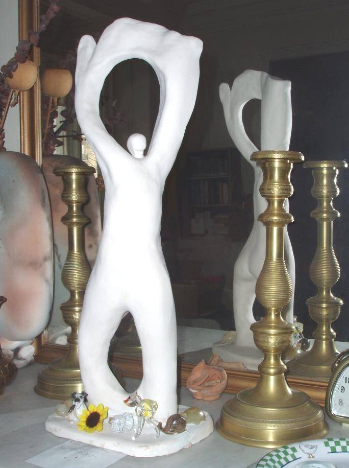 Large contemporary ceramic sculpture – Unique piece – 55 cm