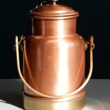 Copper and brass milk pot